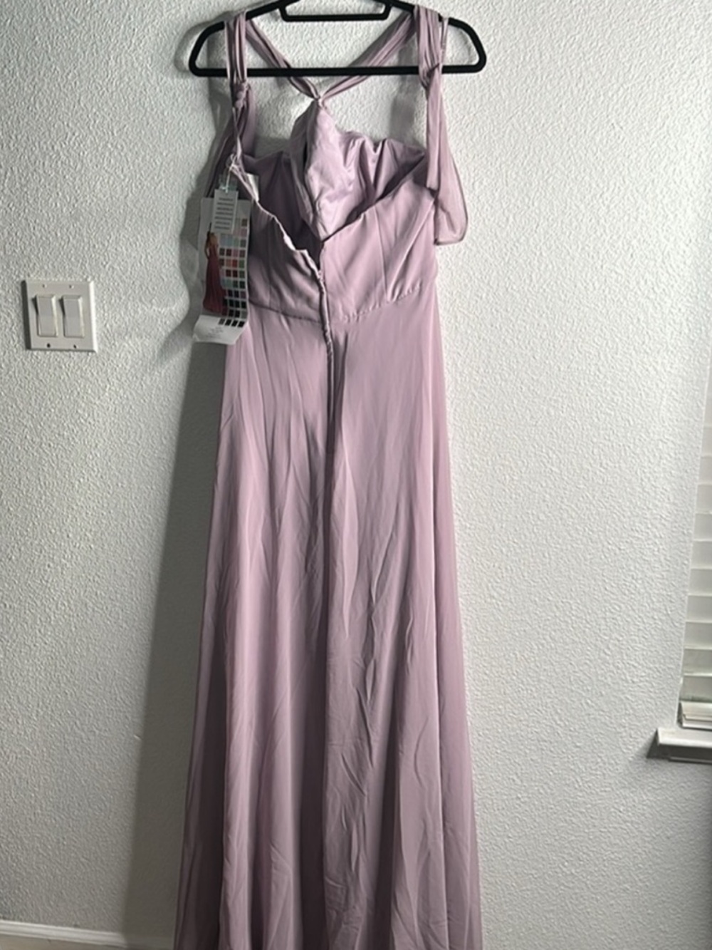 Morilee Madeline Gardner shaffon zippe back rose wood maxi formal dress s 16 new - Picture 6 of 16